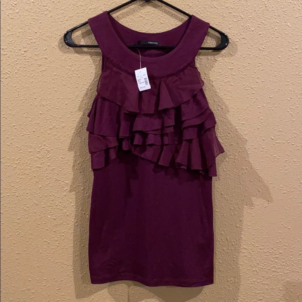 Maurices halter ruffle tank top